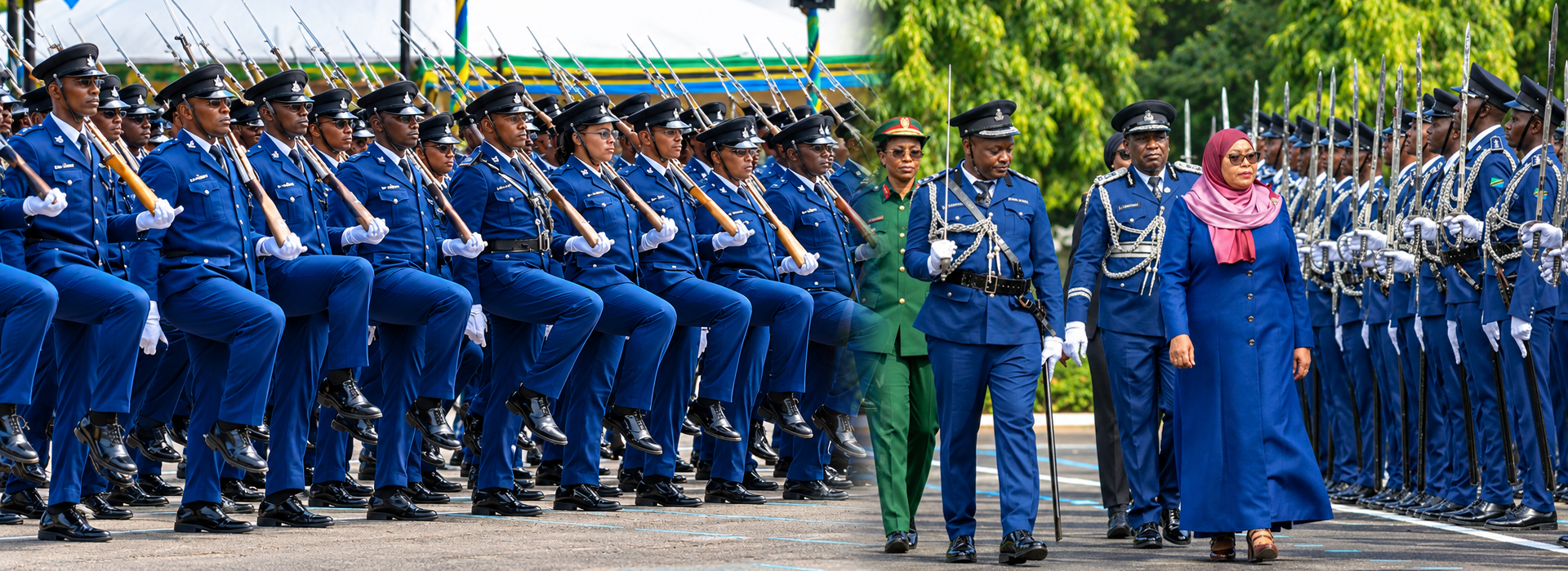 Her Excellency Dr. Samia Suluhu Hassan, President of the United Republic of Tanzania and Commander-in-Chief of the Armed Forces, officially closed the Police Officers and Assistant Inspectors Training Course No. 1/24/25 at the college earlier this morning.